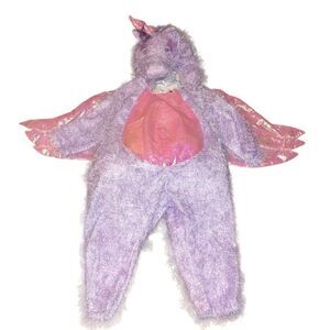 Kid’s Unique Size Large Unicorn Dragon Fuzzy Hooded Halloween Costume One Piece